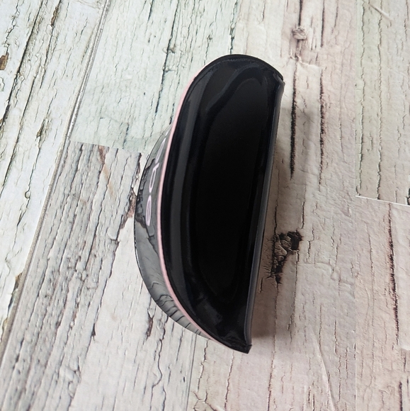 BEBE Black Patent Leather Sunglasses/Glasses Case With Pink Inside (CASE ONLY) - Picture 5 of 11